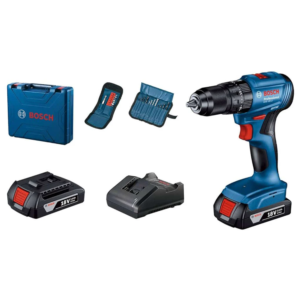 Bosch Professional Cordless Impact Drill Driver Kit GSB 185-LI