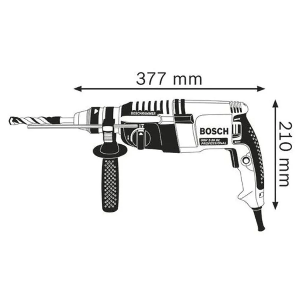 Bosch Professional Rotary Hammer With SDS Plus 800W GBH 2-26 DRE - Image 2