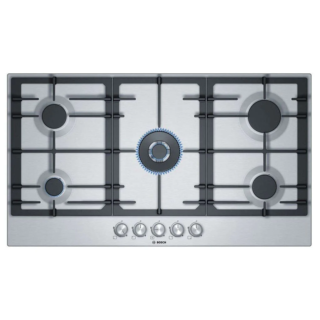 Bosch Stainless Steel Gas Stove 5 Burner PCQ9B5O90I