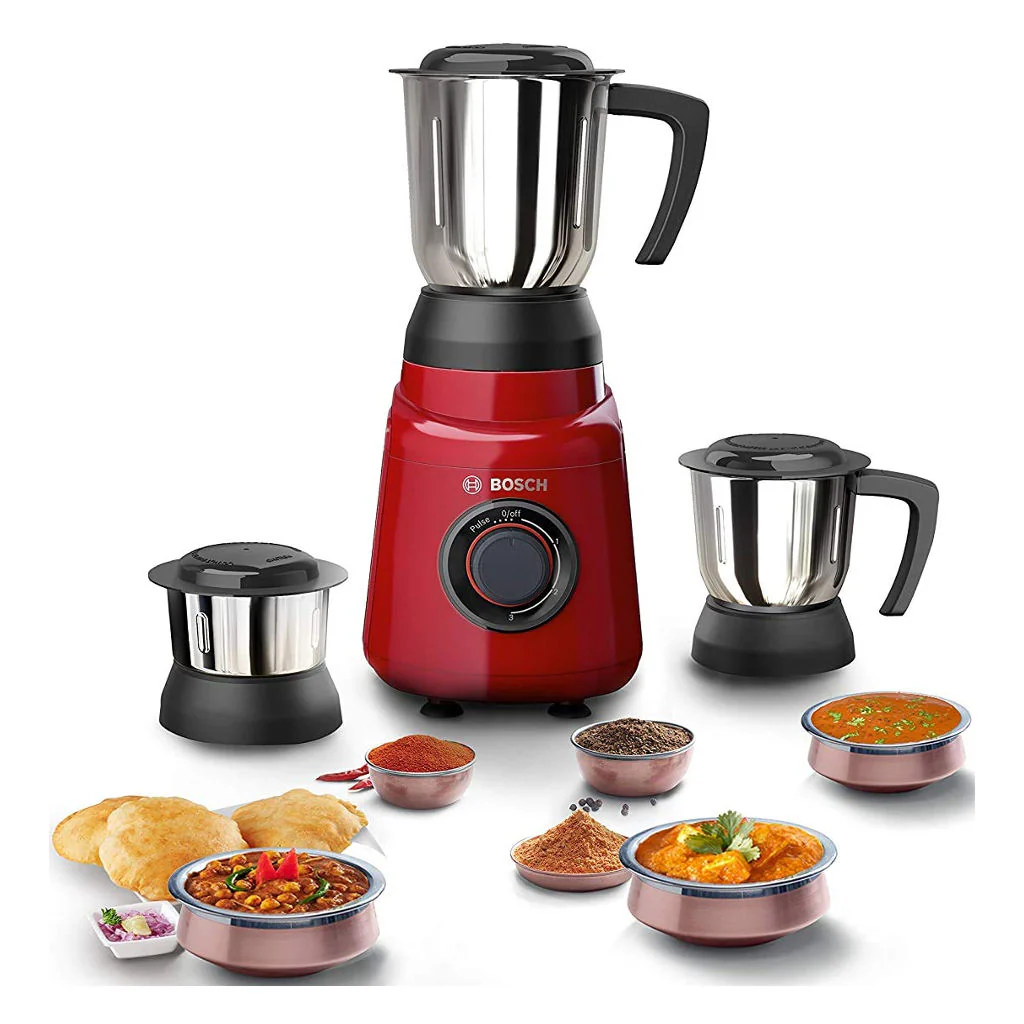 Bosch TrueMixx Joy 3 Jars Mixer Grinder 500W Red MGM2133RIN - Image 2