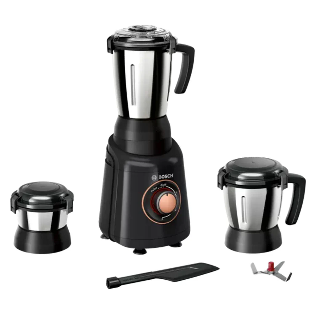 Bosch TrueMixx Radiance 3 Jars Mixer Grinder 600W Black MGM4334BIN