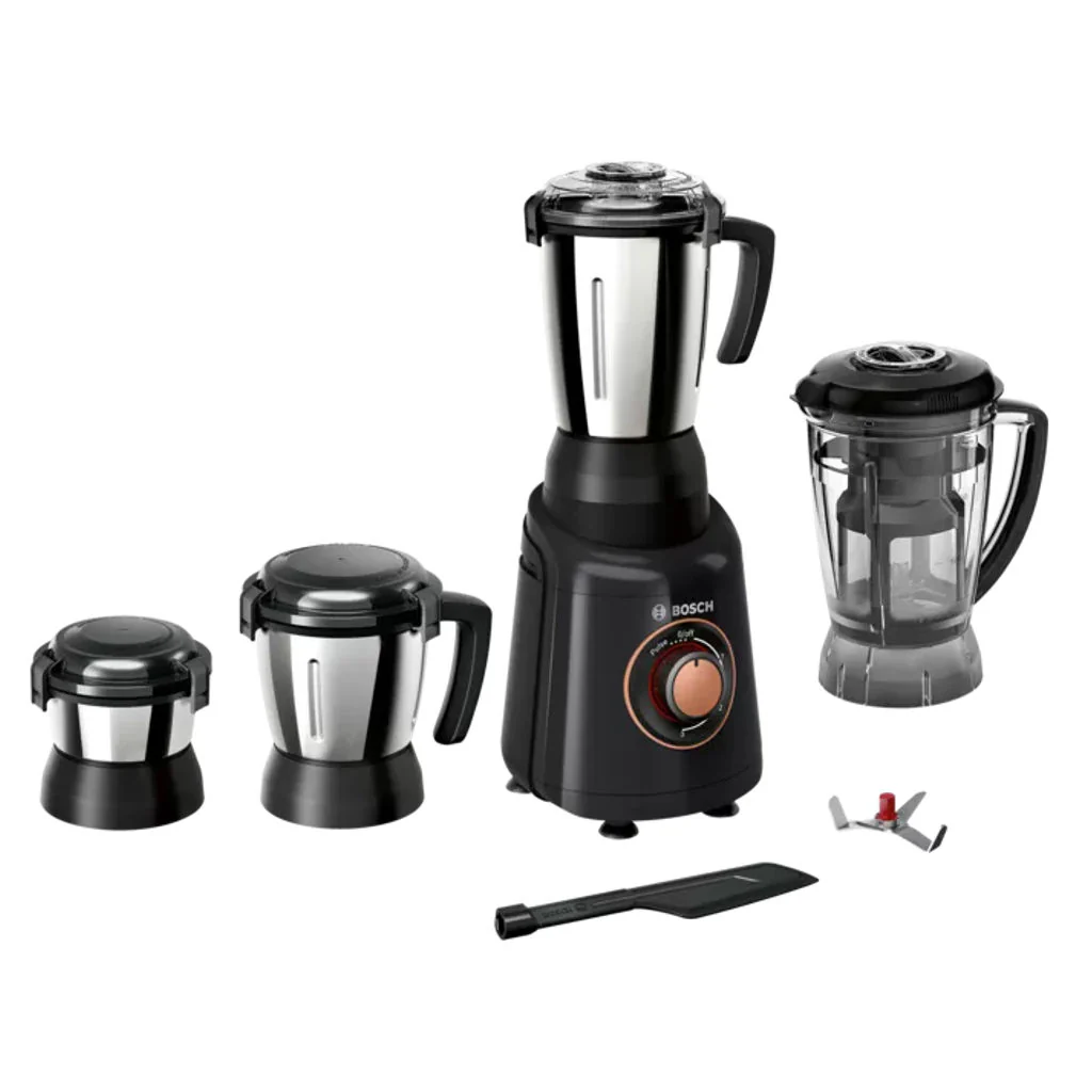 Bosch TrueMixx Radiance 4 Jars Mixer Grinder 600W Black MGM4344BIN