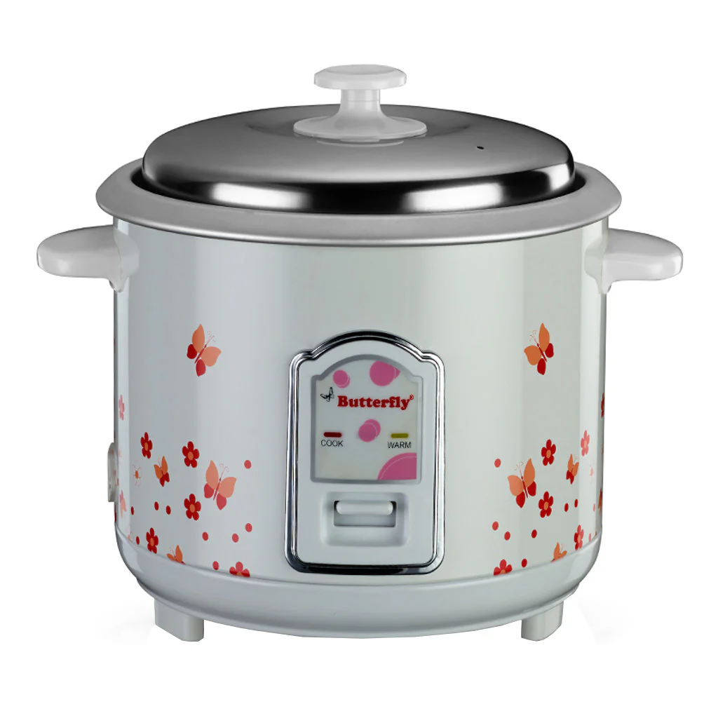 Butterfly Blossom Electric Rice Cooker 1.8Litre White
