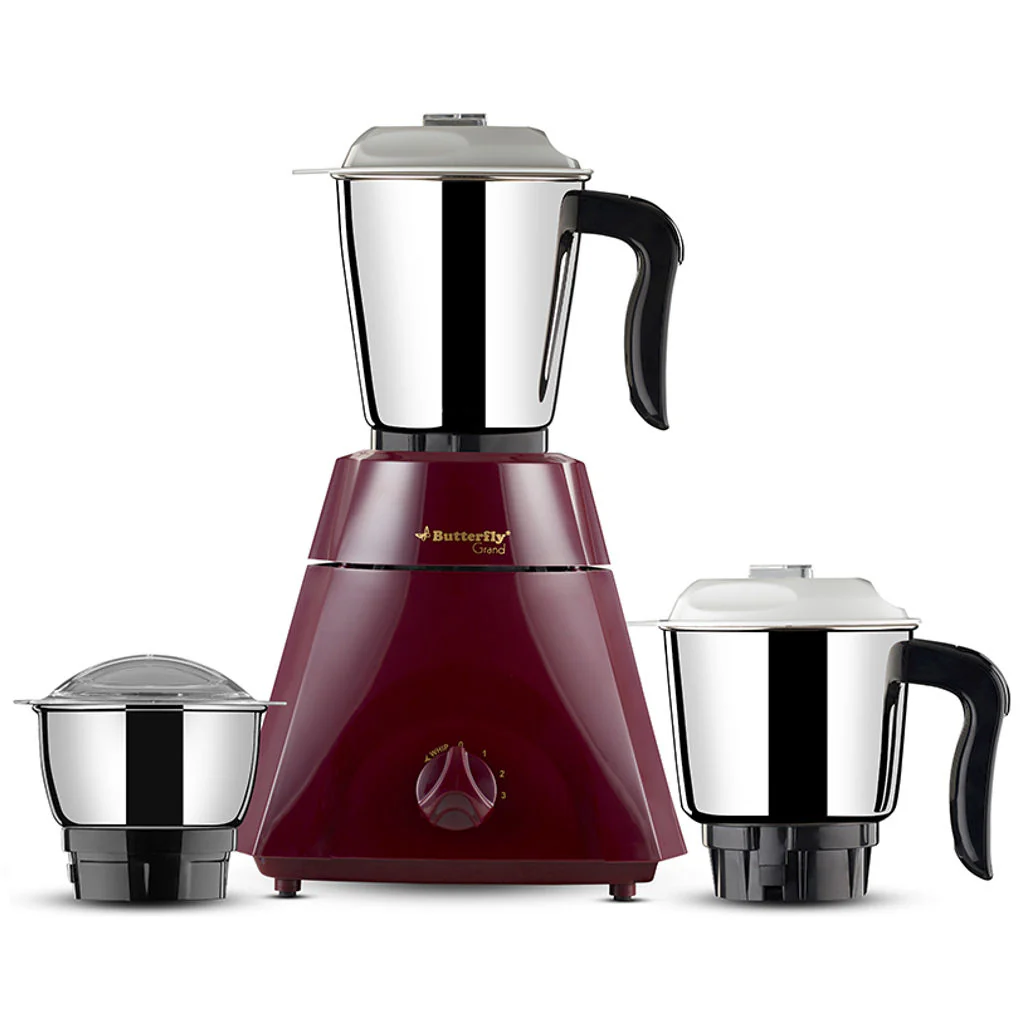 Butterfly Grand 500W 3Jar Mixer Grinder Cherry Red