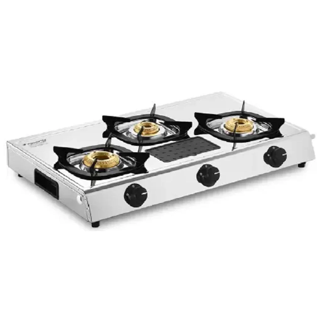 Butterfly Matchless Stainless Steel LPG Gas Stove 3Burner