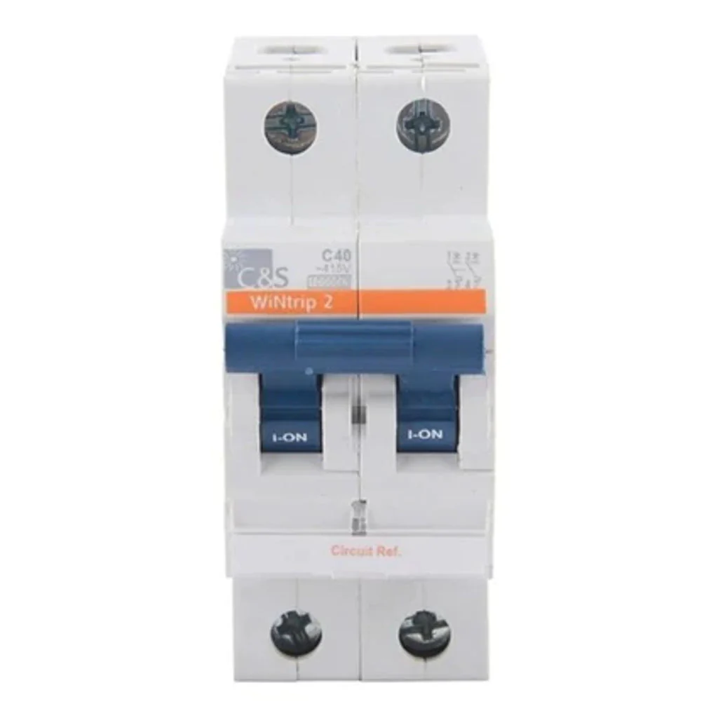C&S WiNtrip2 K-Curve MCB Double Pole 0.5A-63A