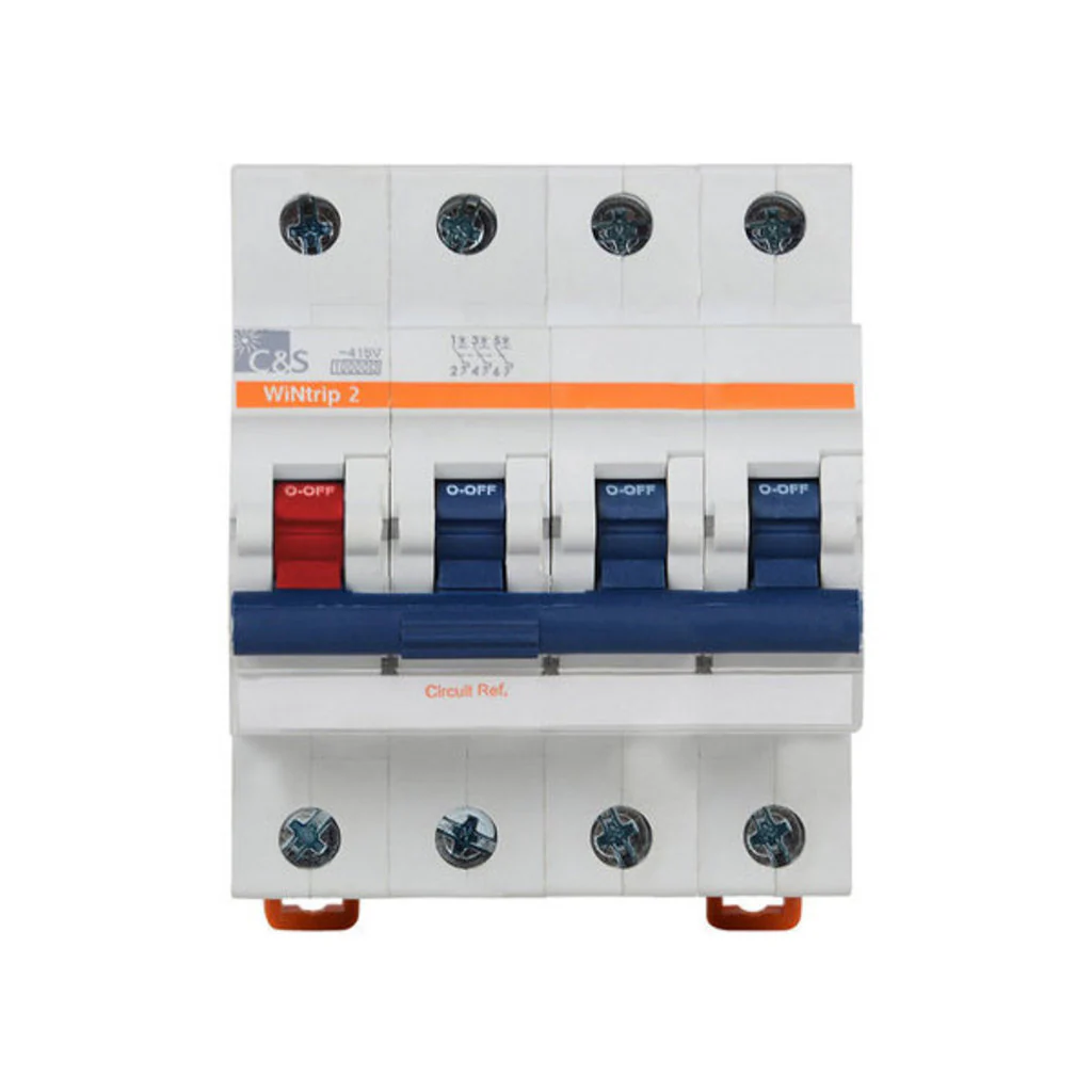 C&S WiNtrip2 Miniature Circuit Breaker 3 Pole + Neutral B-Series