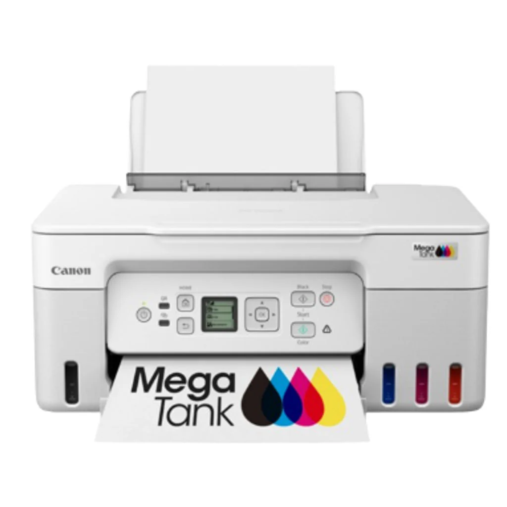 Canon Pixma Mega Tank Wireless Refillable Ink Tank Printer White G3770