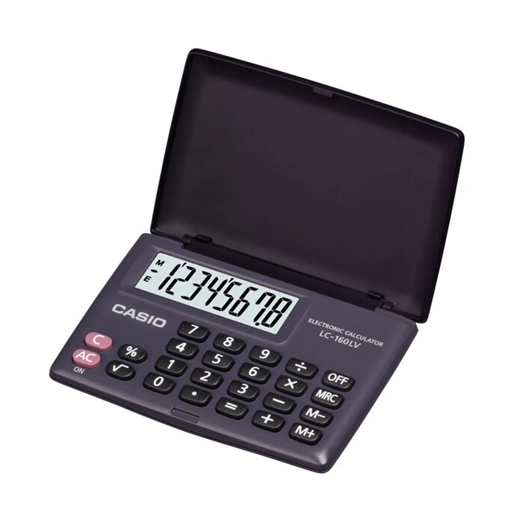 Casio Portable Calculator LC-160LV-BK
