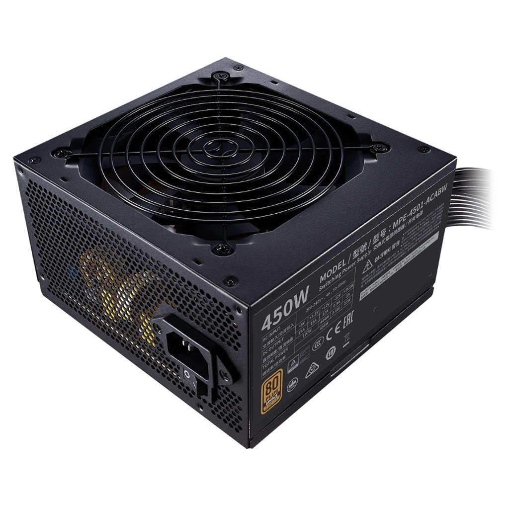 Cooler Master Bronze V2 MWE 450 Power Supply HDB Fan 120mm MPE-4501-ACABW-BIN - Image 2