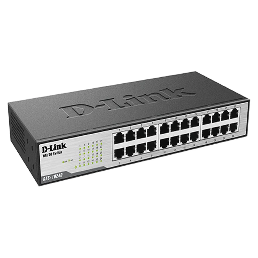 D-Link 24 Port Fast Ethernet Unmanaged Switch DES-1024D - Image 2