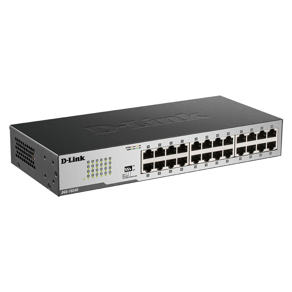D-Link 24 Port Unmanaged Gigabit Switch DGS-1024D - Image 2