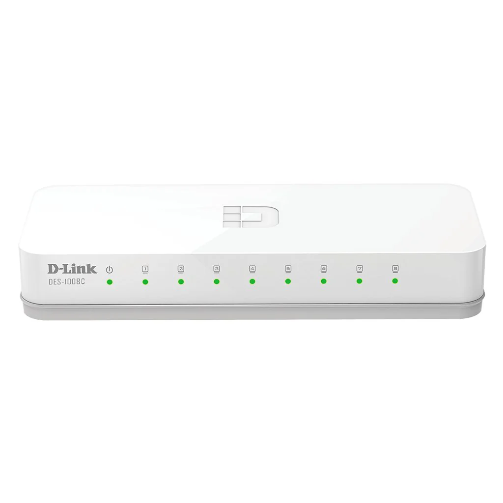 D-Link 8 Port 10/100 Mbps Unmanaged Switch DES-1008C