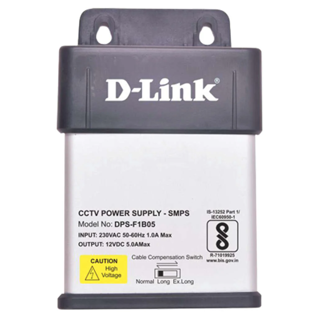 D-Link Single Output CCTV Power Supply 5A DPS-F1B05