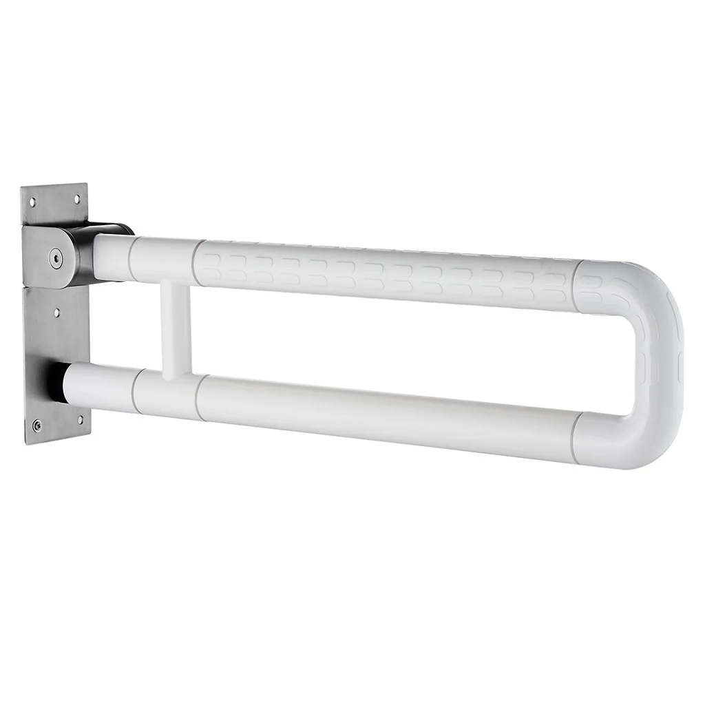 Dolphy 304 SS Tube Coated With Nylon Foldable WC Handicap Grab Bar DHGB0002