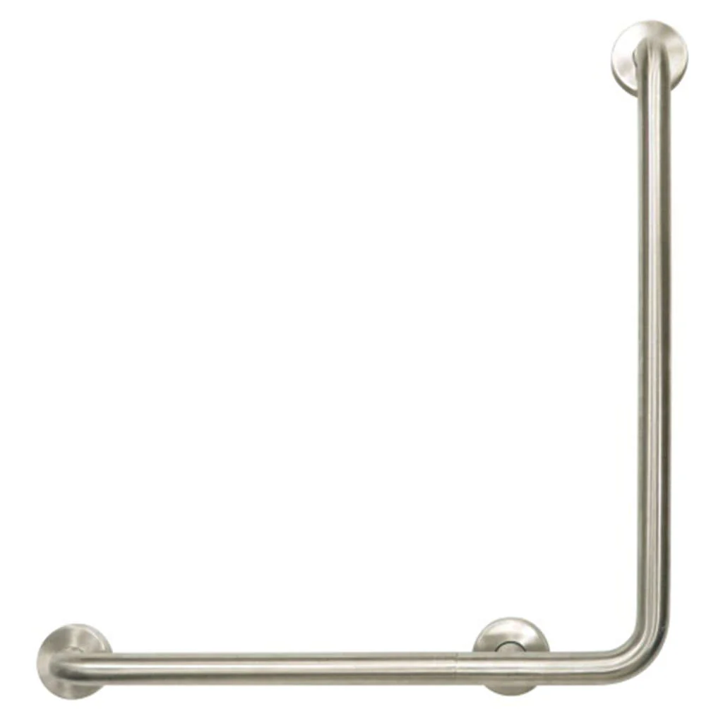 Dolphy L-Shaped Handicap Grab Bar With Satin Finish Silver DHGB0018 - Image 2