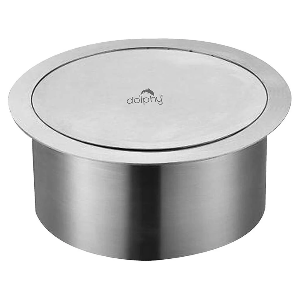 Dolphy Recessed Round Counter Top Waste Receptacle Flap Swing Bin DWBN0002