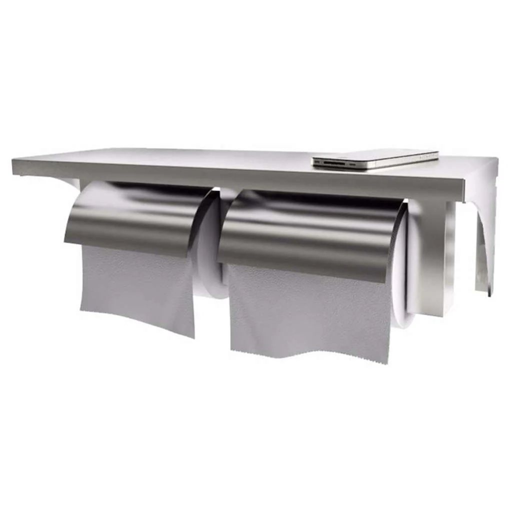 Dolphy Twin Toilet Paper Dispenser Holder With Mobile Stand DTPR0016