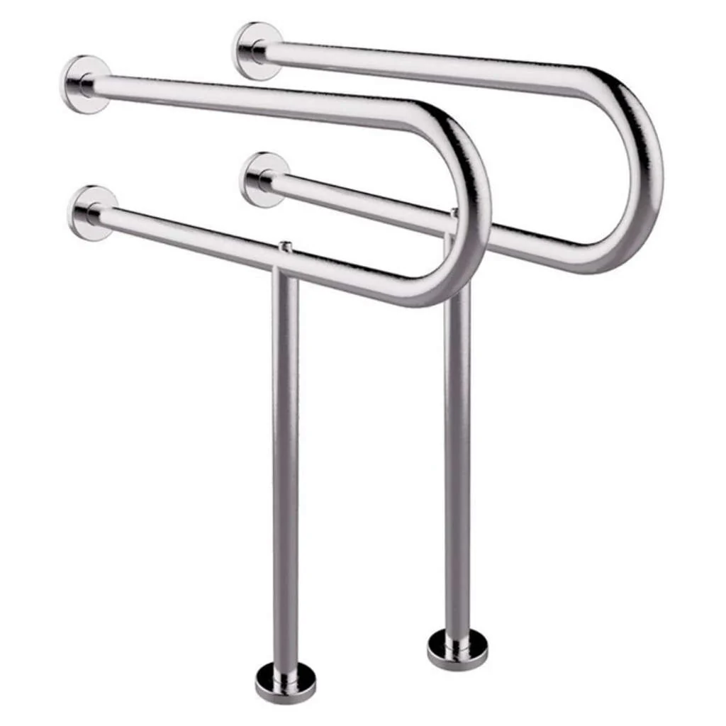 Dolphy Wall Mounted U-Shaped Grab Bar Set Of 2 Stainless Steel DHGB0020