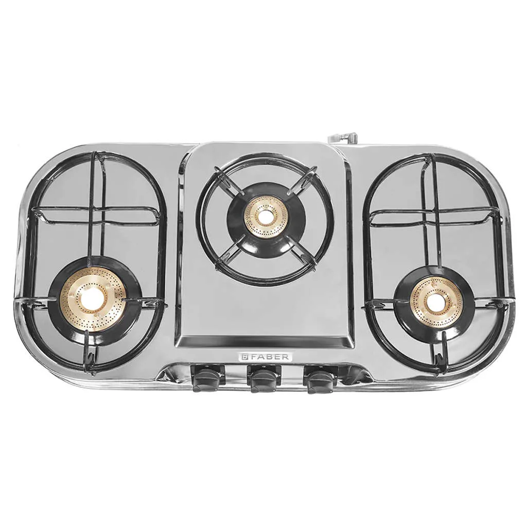 Faber Astra Stainless Steel Cooktop 3 Brass Burner - Image 2