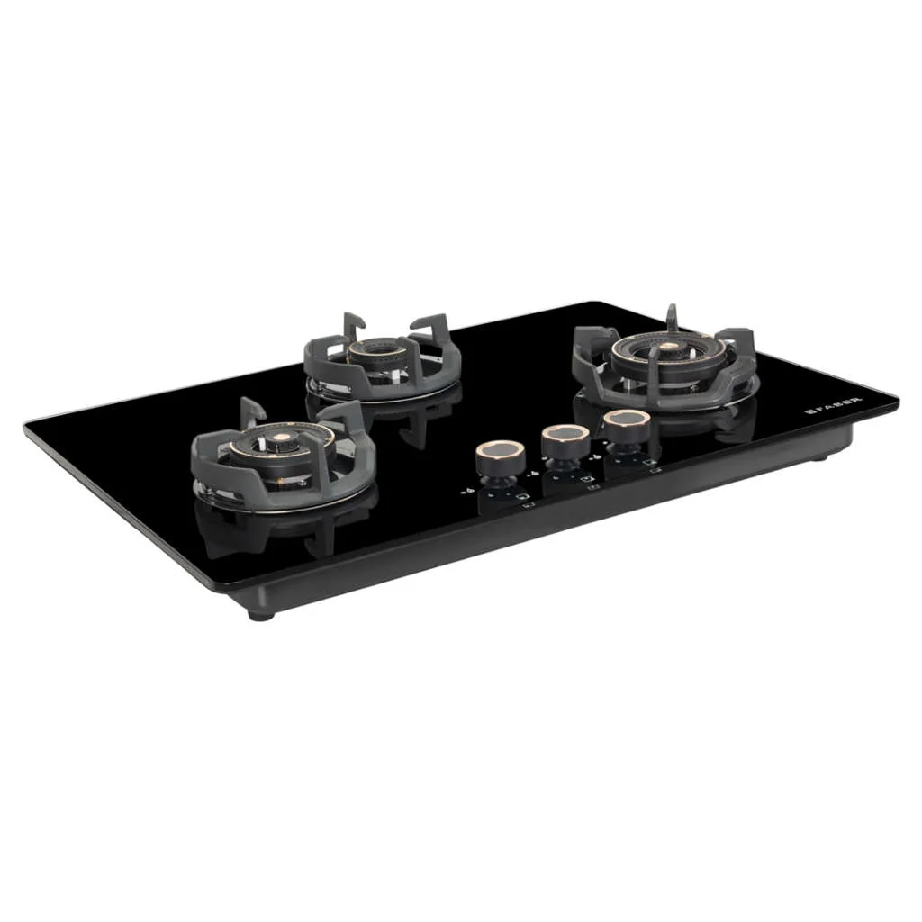 Faber Hob Experia Cooktop 3 Brass Burner HT753 ALU AI FFD - Image 6