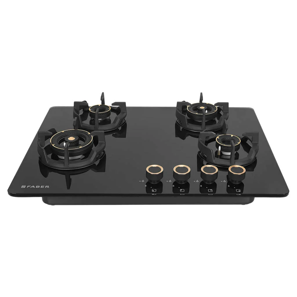 Faber Hob Experia Cooktop 4 Brass Burner HT704 ALU AI