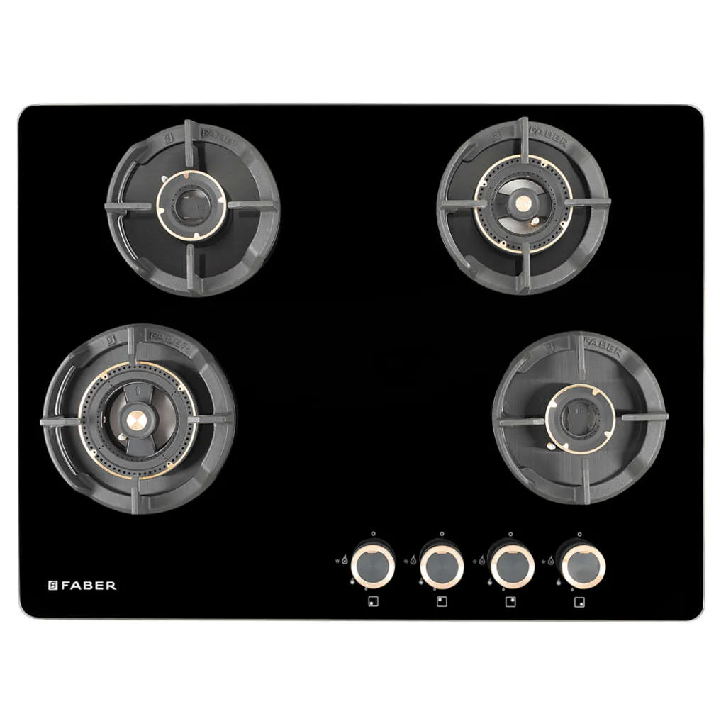 Faber Hob Experia Cooktop 4 Brass Burner HT704 ALU AI - Image 3
