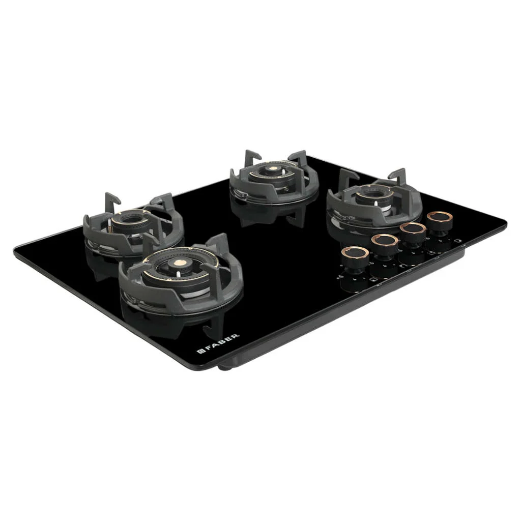 Faber Hob Experia Cooktop 4 Brass Burner HT704 ALU AI - Image 4