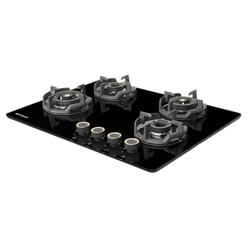 Faber Hob Experia Cooktop 4 Brass Burner HT704 ALU AI - Image 5