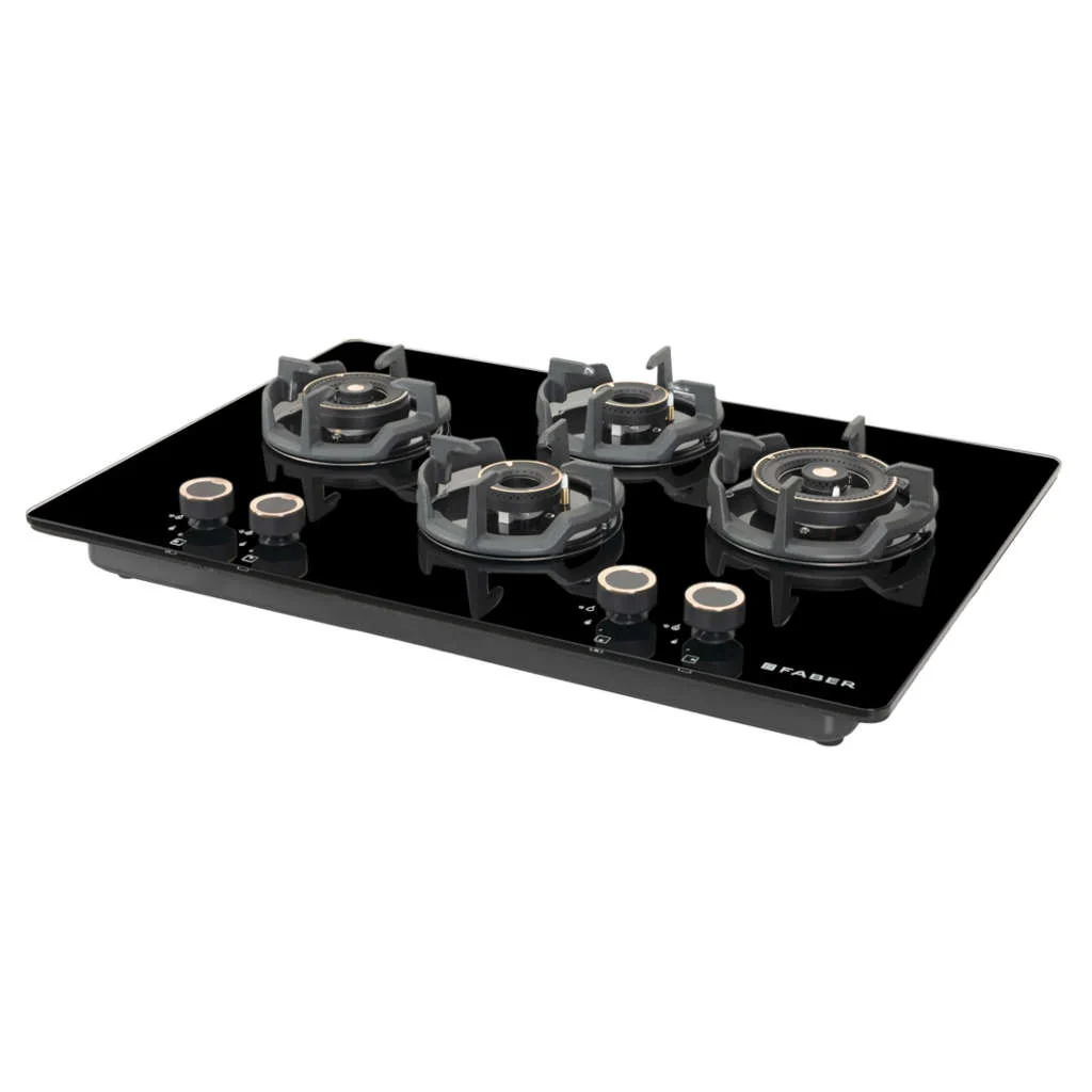 Faber Hob Experia Cooktop 4 Brass Burner HT754 ALU AI FFD - Image 4