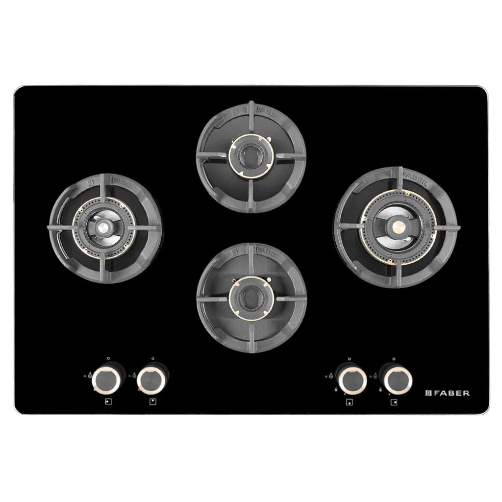 Faber Hob Experia Cooktop 4 Brass Burner HT754 ALU AI FFD - Image 5