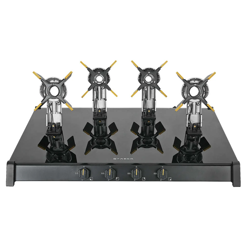 Faber Hob Genius 804 AI BK Cooktop 4 Brass Burner - Image 2