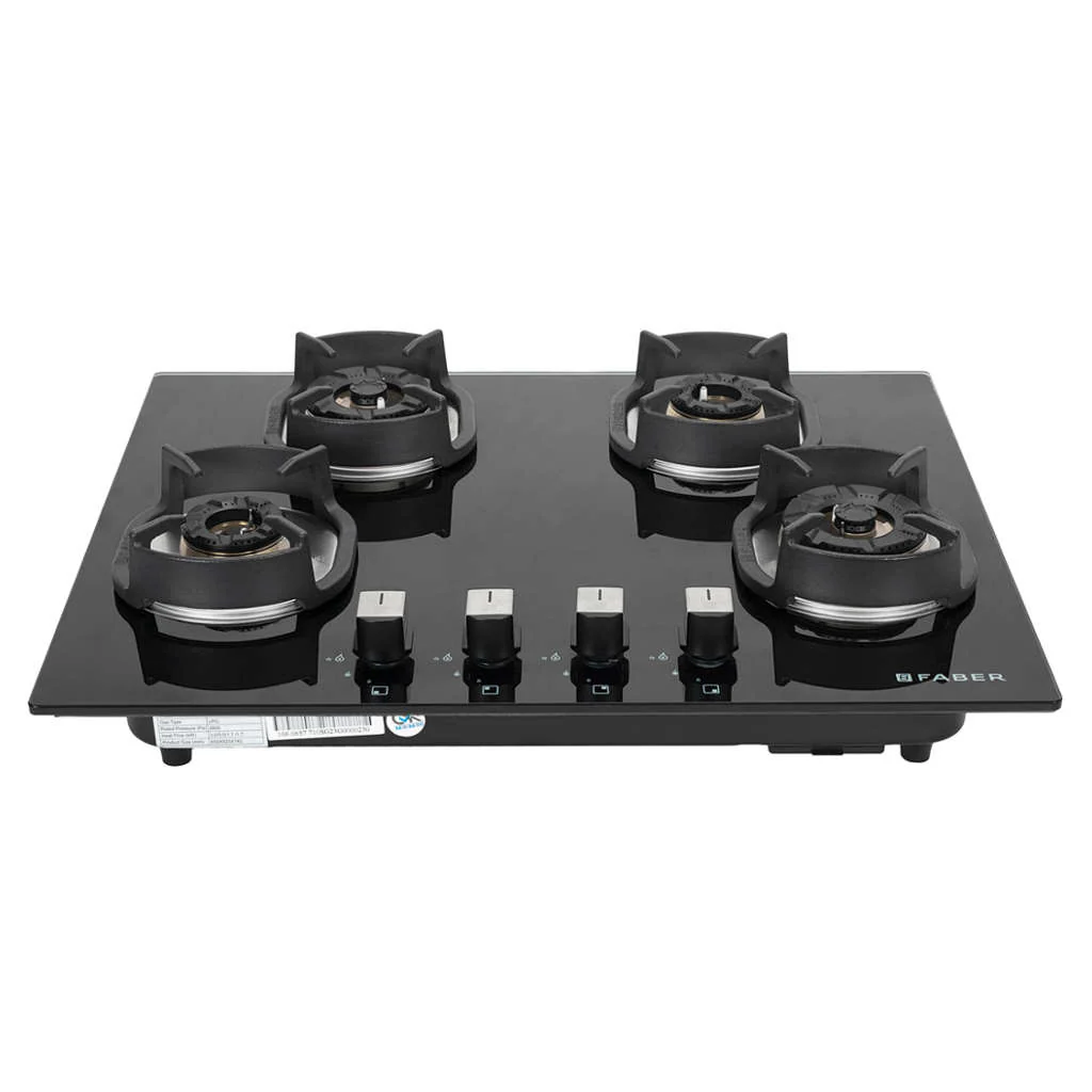 Faber Hob Nexus Star Cooktop 4 Brass Burner IND HT654 FFD CRS BR CI
