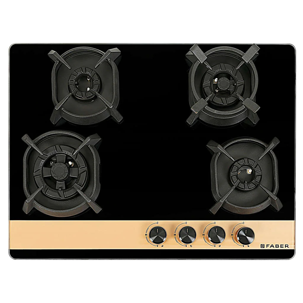 Faber Hob Utopia Pro Cooktop 4 Brass Burner HT 704 BR CI - Image 4