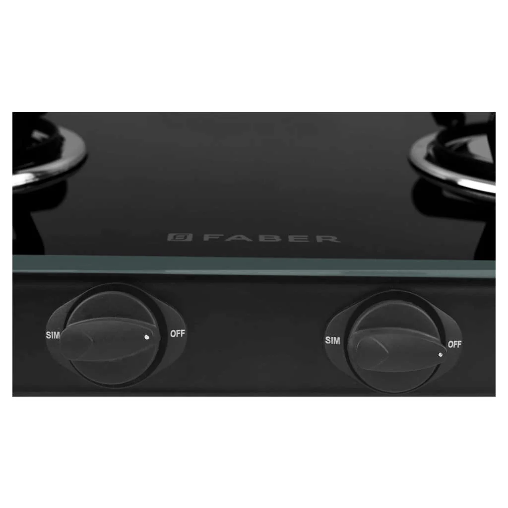 Faber Jumbo Glass Top Gas Stove 2 Brass Burner - Image 4