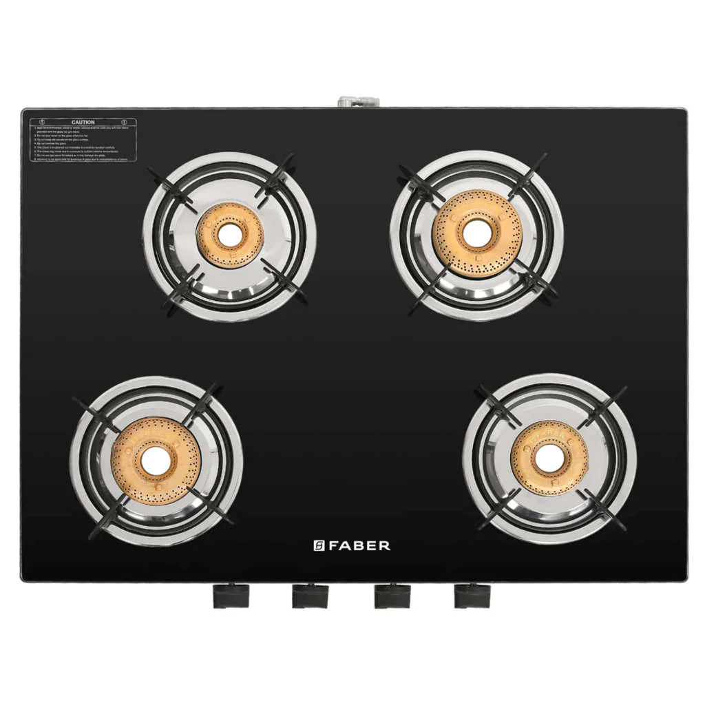 Faber Jumbo Neo XL Glass Top Gas Stove 4 Brass Burner - Image 3