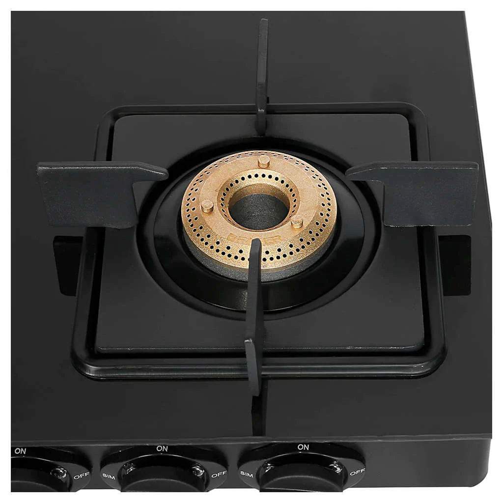 Faber Lazer Glass Top Gas Stove 4 Brass Burner - Image 4