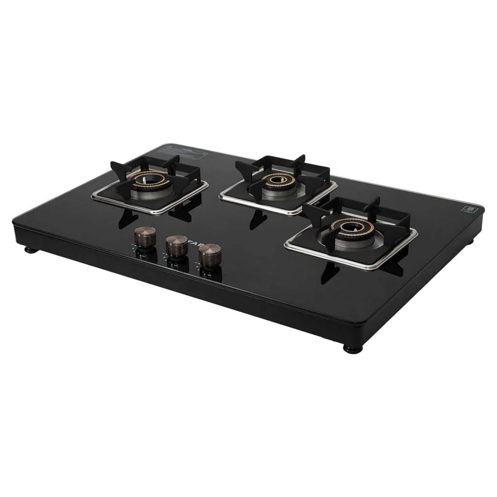 Faber Nios DLX Auto BK Glass Top Gas Stove 3 Brass Burner - Image 4