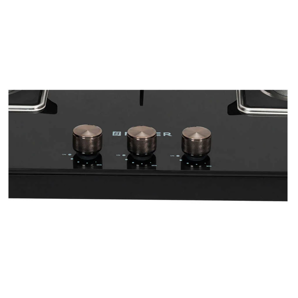 Faber Nios DLX Auto BK Glass Top Gas Stove 3 Brass Burner - Image 6