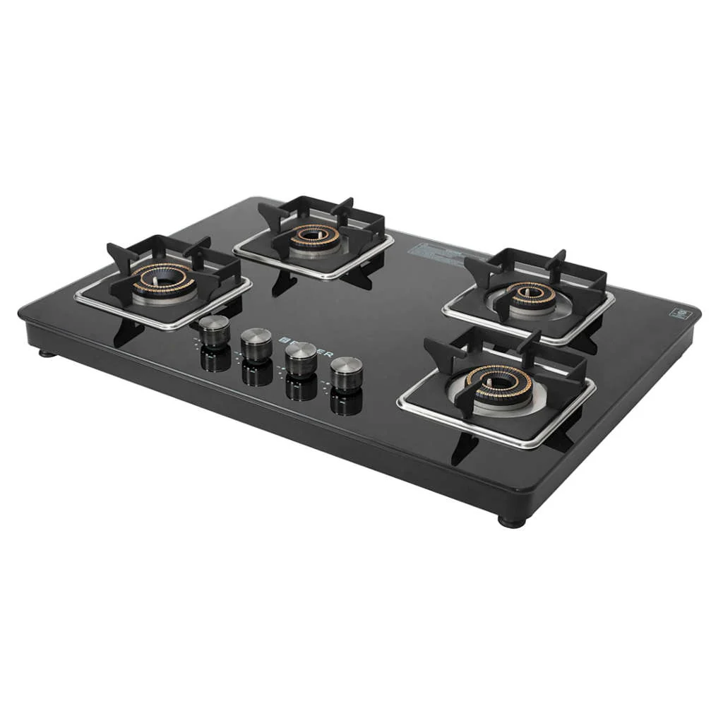Faber Nios DLX Auto BK Glass Top Gas Stove 4 Brass Burner - Image 3