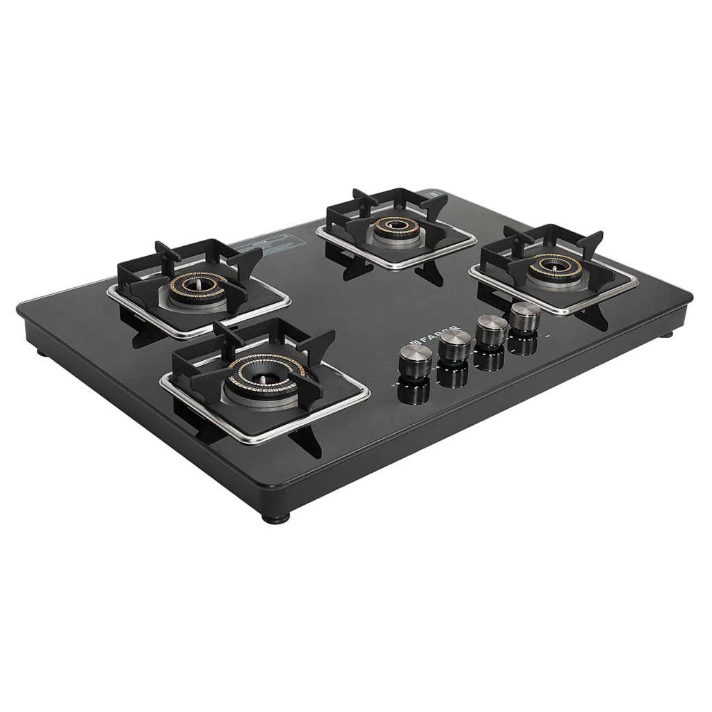 Faber Nios DLX Auto BK Glass Top Gas Stove 4 Brass Burner - Image 4