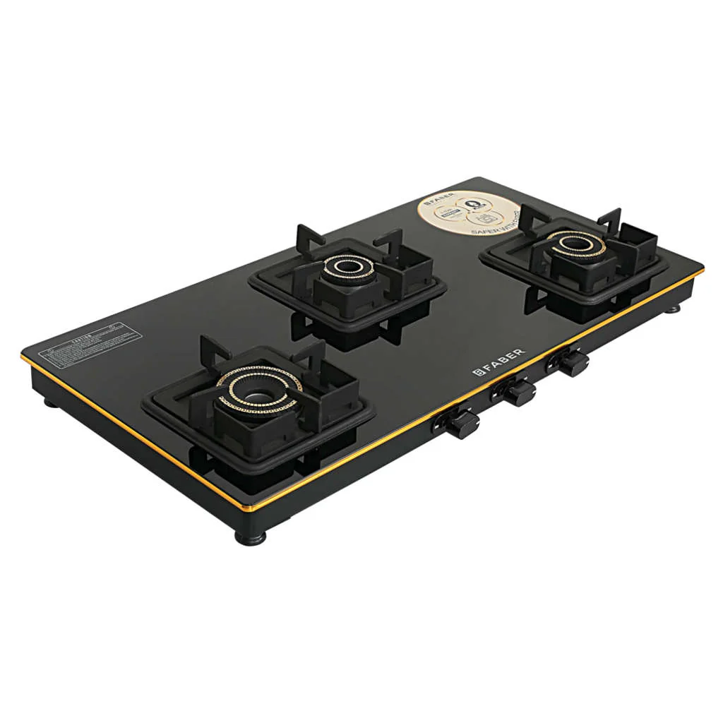 Faber Prince Plus Gas Stove 3 Brass Burner - Image 3