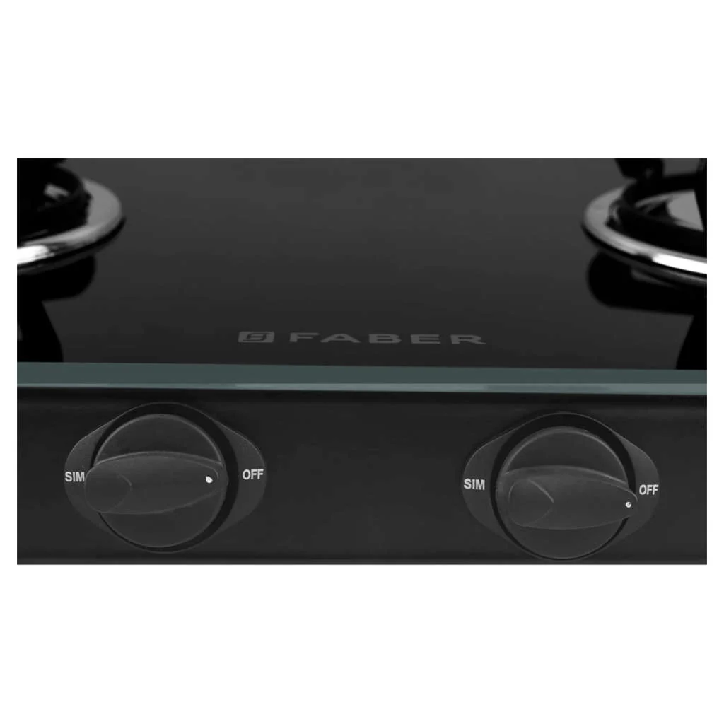 Faber Remo Glass Top Gas Stove 2 Brass Burner - Image 5