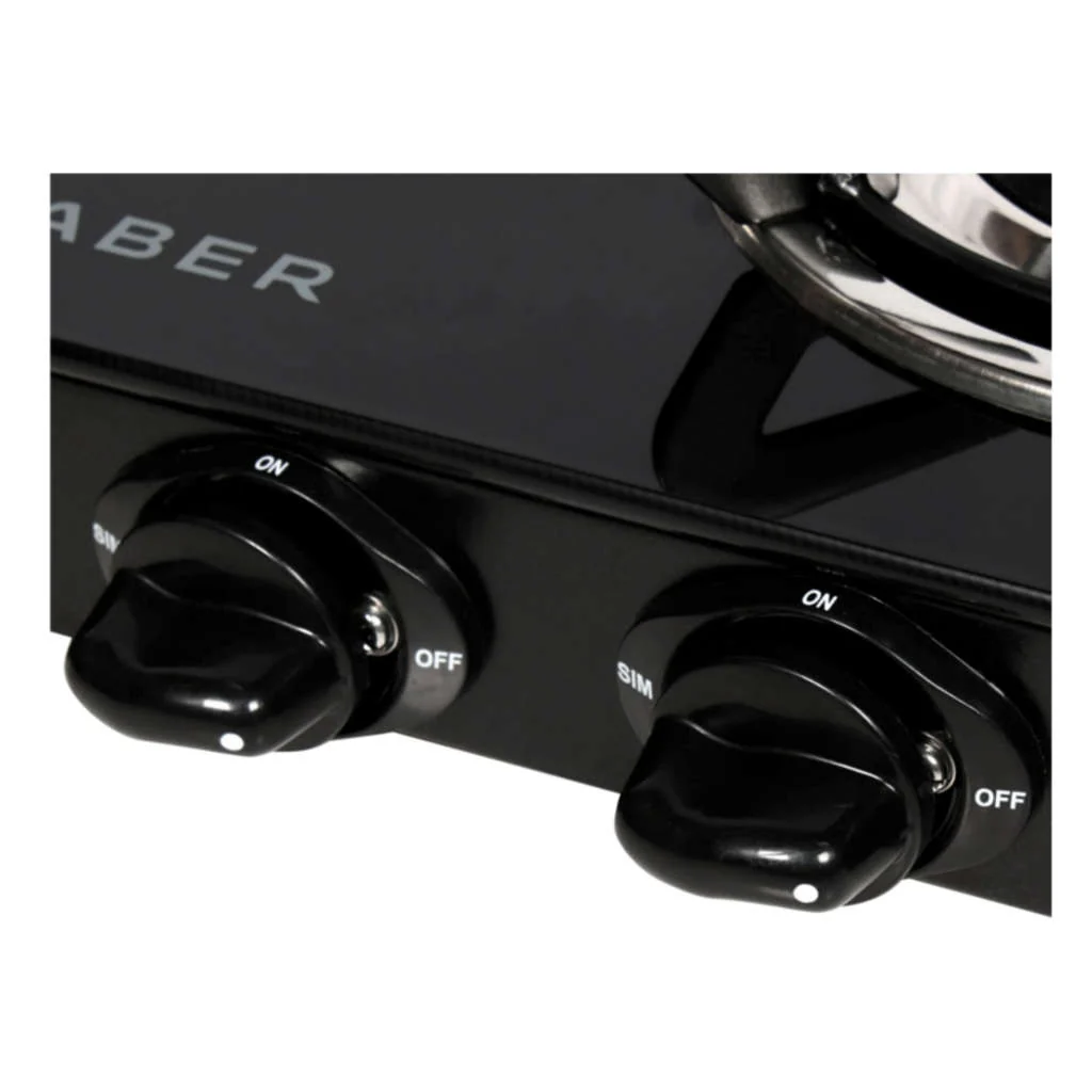 Faber Star BK Glass Top Gas Stove 4 Brass Burner - Image 4