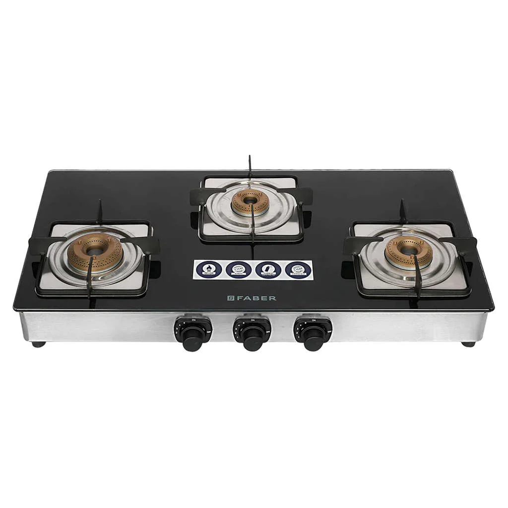 Faber Supreme Plus C Gas Stove 3 Brass Burner