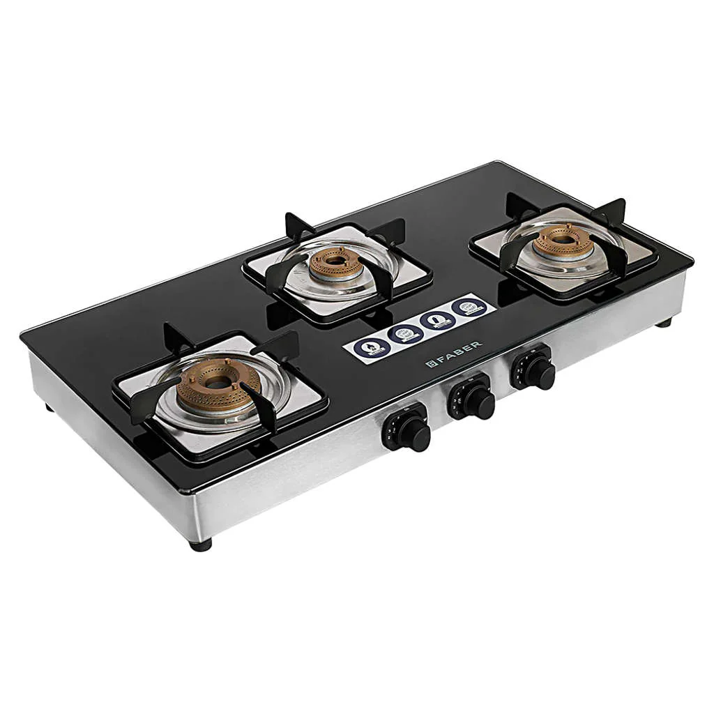 Faber Supreme Plus C Gas Stove 3 Brass Burner - Image 2