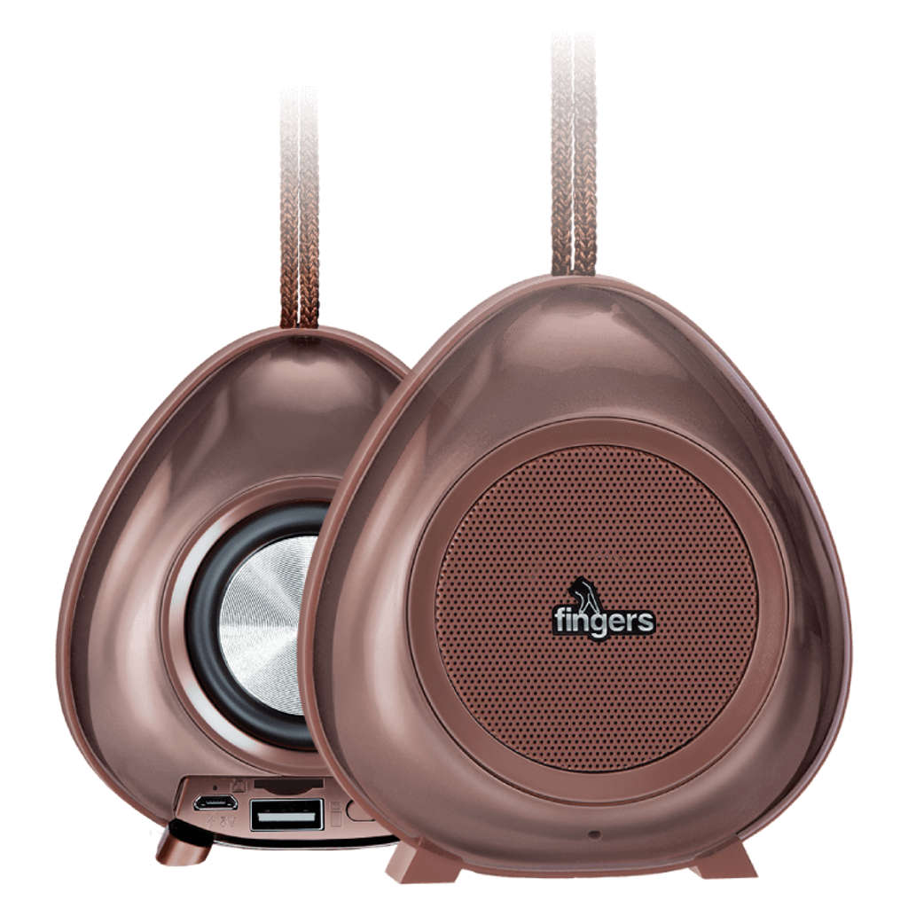 Fingers Brownie2 Portable Speaker Choco Brown