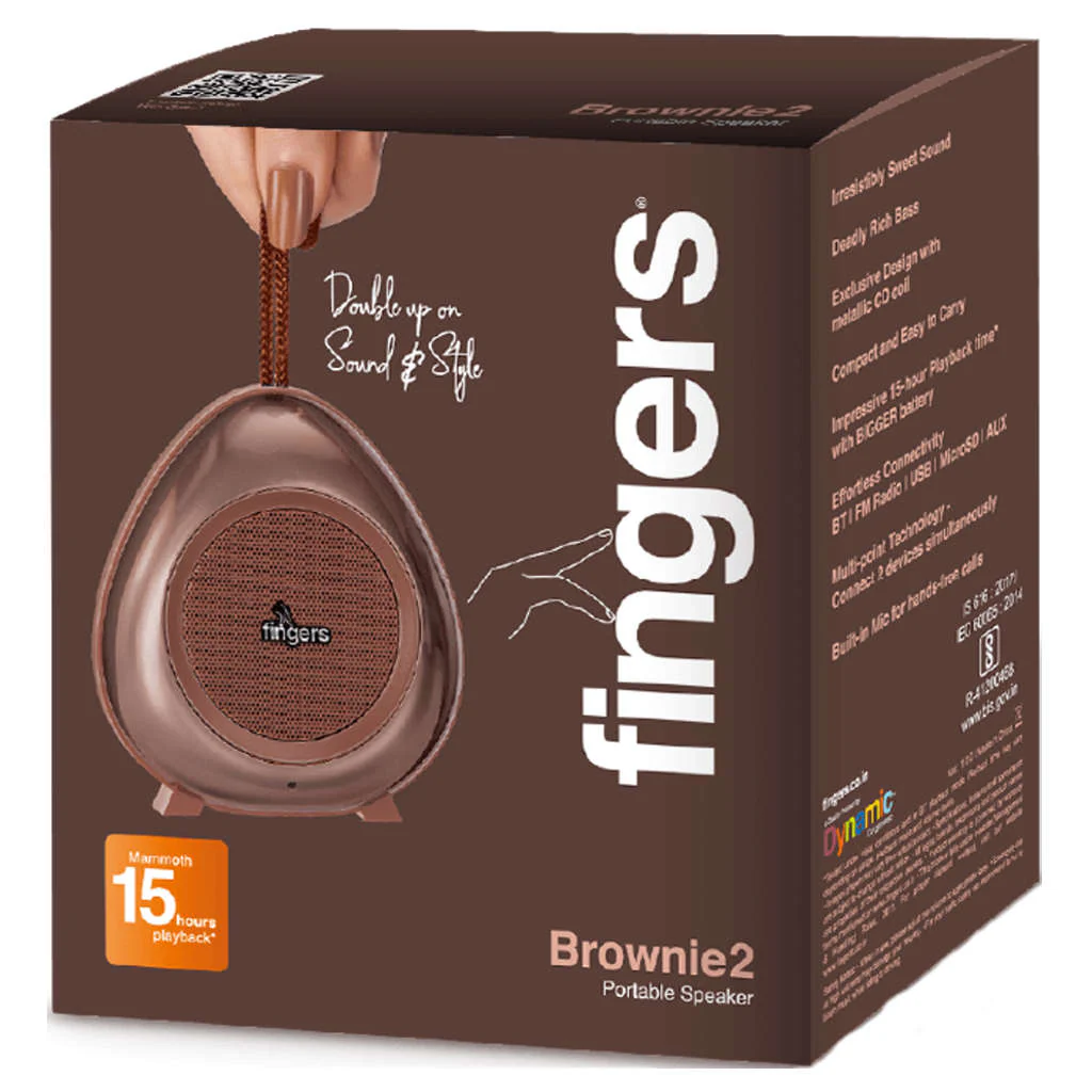 Fingers Brownie2 Portable Speaker Choco Brown - Image 4