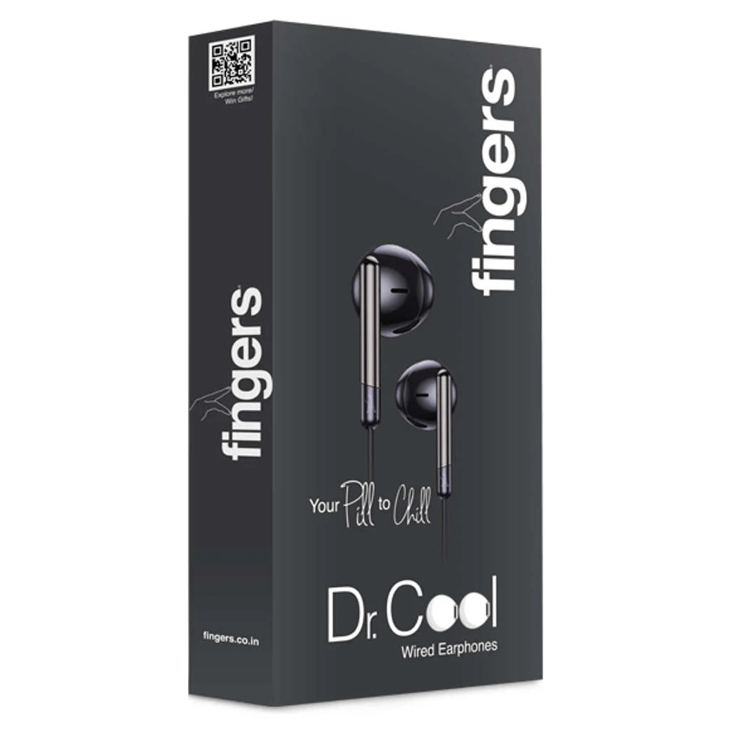 Fingers Dr. Cool Wired Earphone Cool Black - Image 5