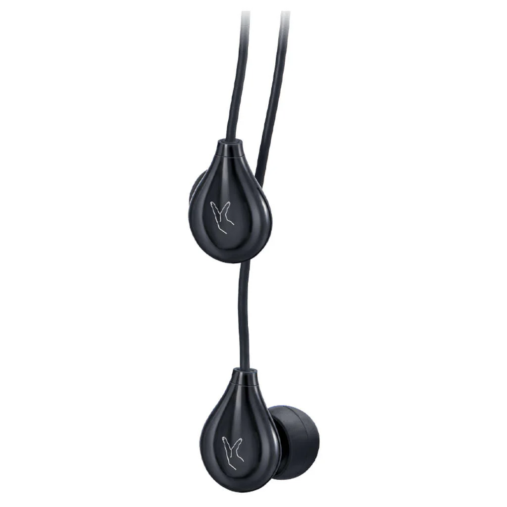Fingers Droplets Wired Earphone Piano Black - Image 2